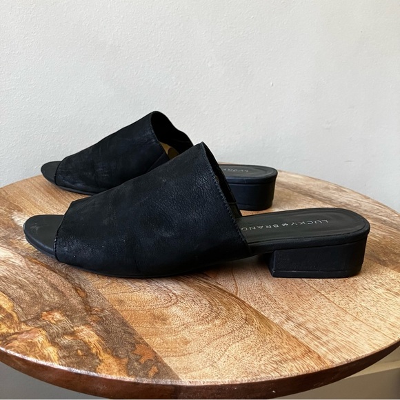 Lucky Brand | Florent Suede Leather Minimalist Mule Flat - Picture 1 of 8